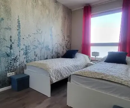 Apartament Rzeczańska Poznań, 50m2, dwie sypialnie z salonem i aneksem kuchennym, balkon, parking podziemny, czwarte piętro, winda, nowy blok, photo 7 of 10