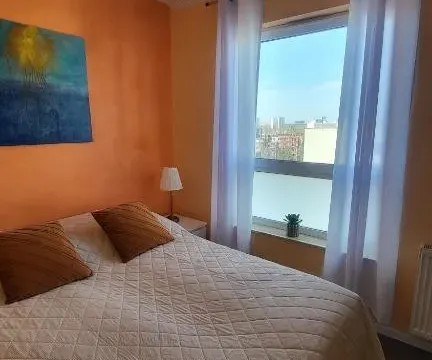 Apartament Rzeczańska Poznań, 50m2, dwie sypialnie z salonem i aneksem kuchennym, balkon, parking podziemny, czwarte piętro, winda, nowy blok, photo 2 of 10
