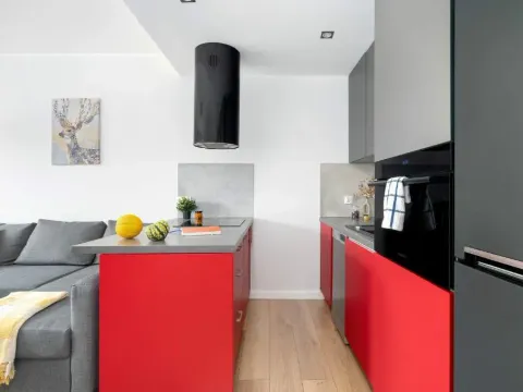 Red and Grey Apartment for 8 People in Poznań with Parking by Noclegi Renters, photo 7 of 10