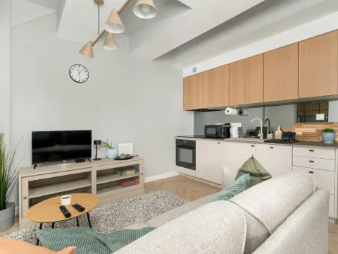 Przestronny Apartament z Biurkiem w Centrum Poznania Blisko Rynku i Parku by Noclegi Renters, photo 5 of 10